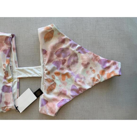 Sofia Richie x House of Harlow 1960 Kodi One Piece 70s Watercolor Medium - Picture 6 of 7